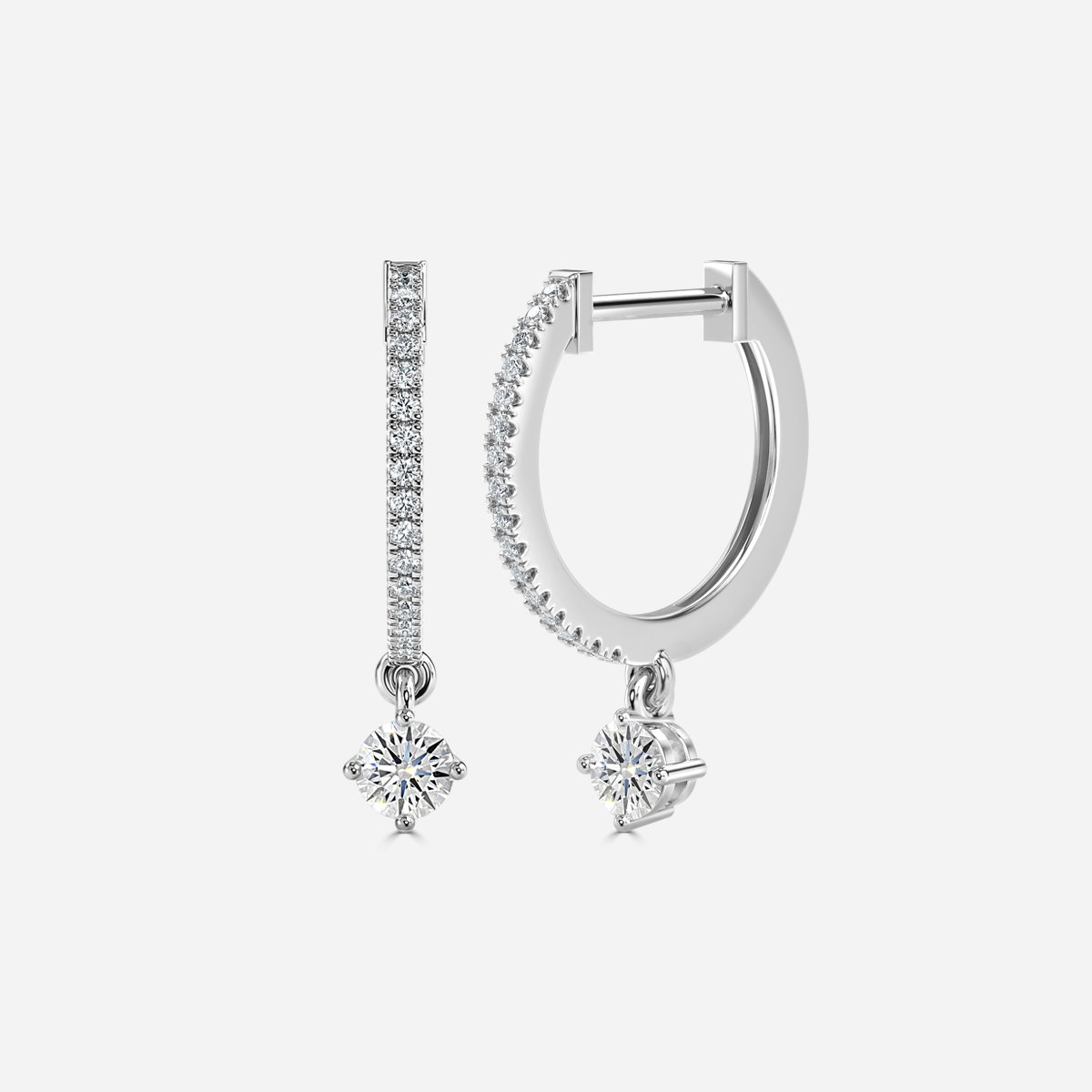 Rama Round Lab Grown Diamond Hoop Earrings