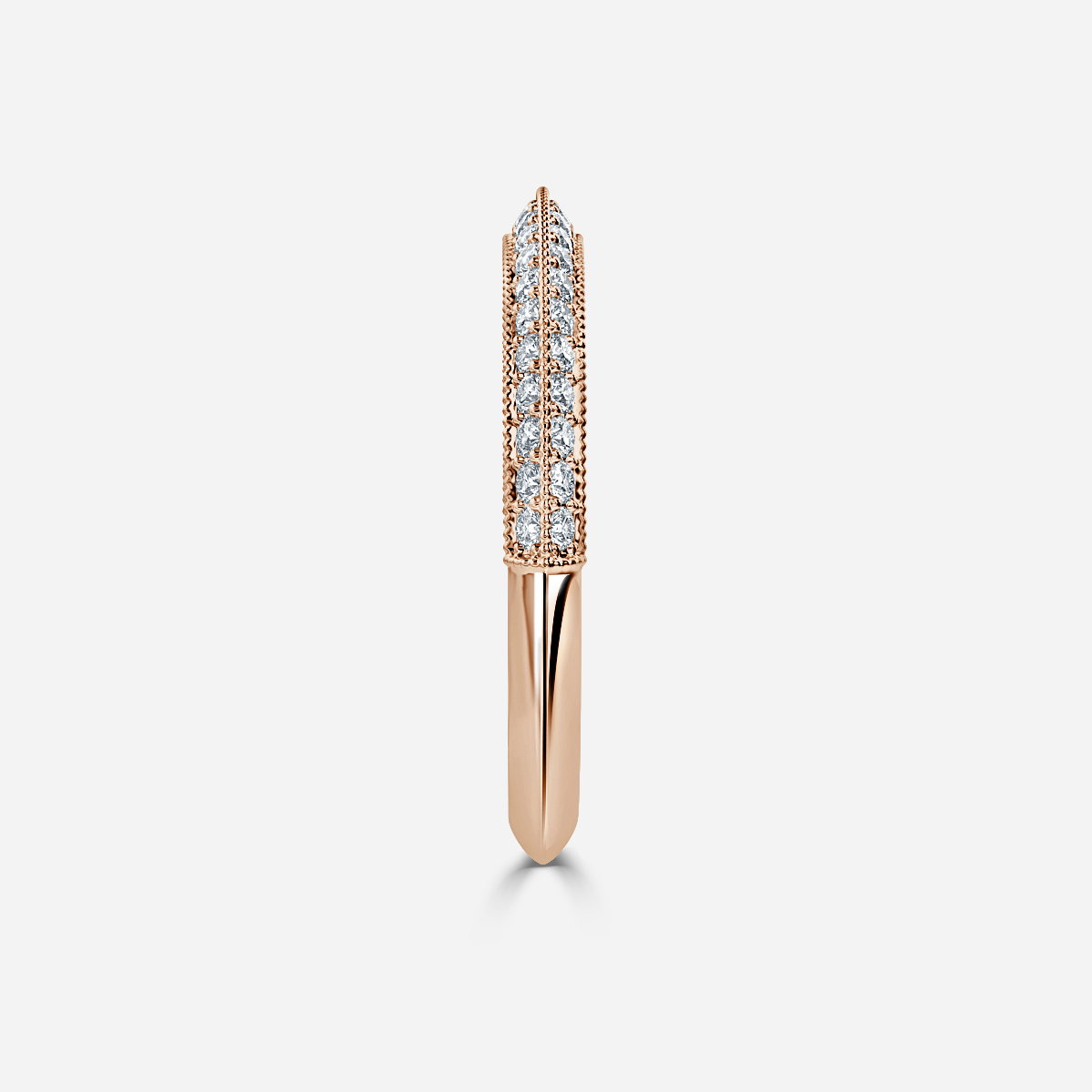 Joelle Round Lab Grown Diamond Domed Pave 3/4 Eternity Wedding Band