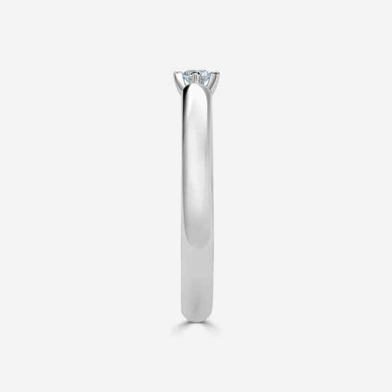 Single Round Lab Grown Diamond Solitaire Wedding Ring