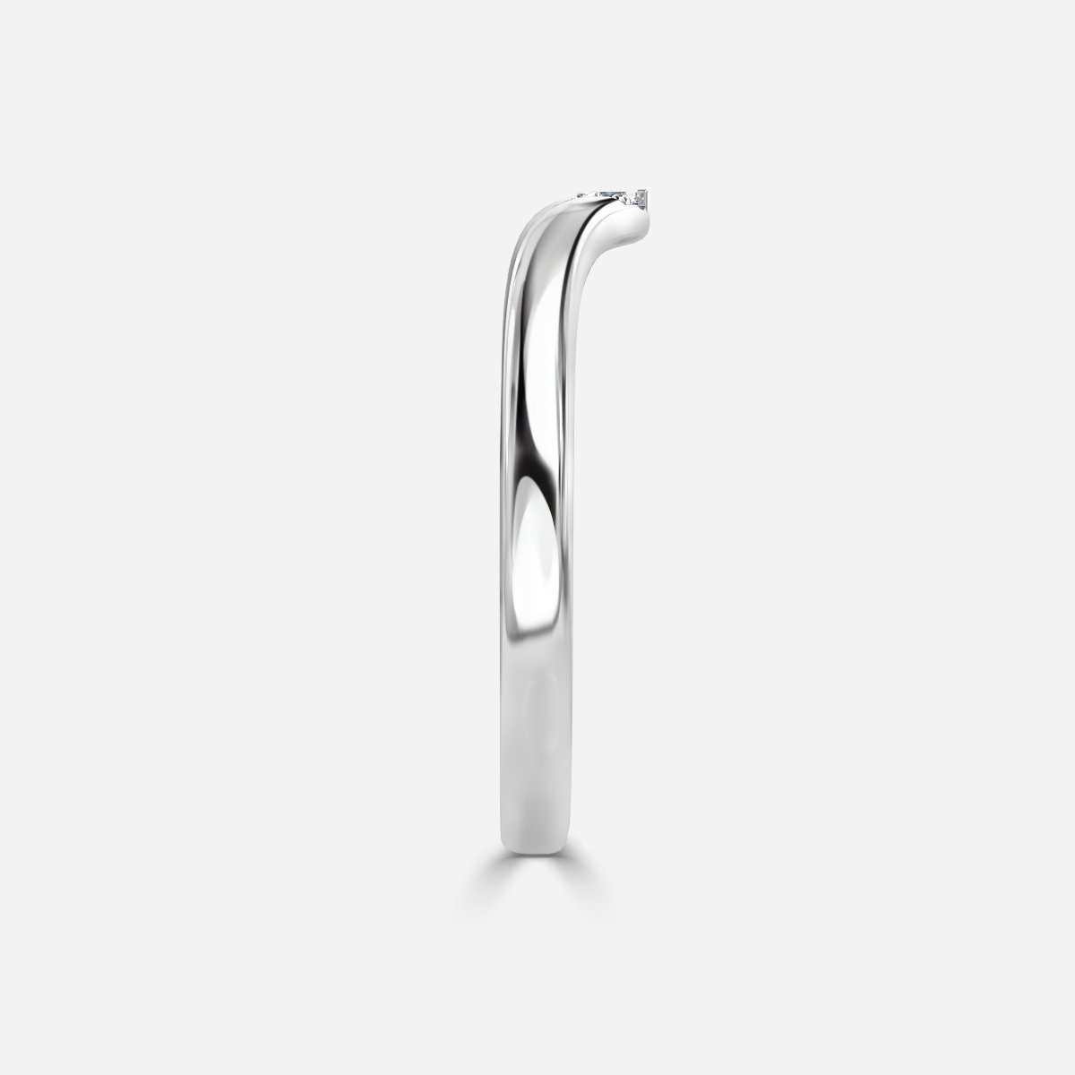 Willow Round Lab Grown Diamond Wishbone Wedding Ring