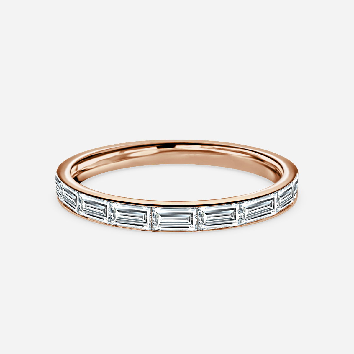 Baguette Lab Grown Diamond Channel Set Full Eternity Wedding Band