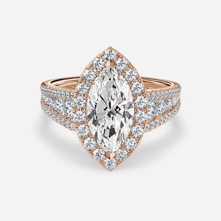 Dalia Marquise Diamond Halo Engagement Ring