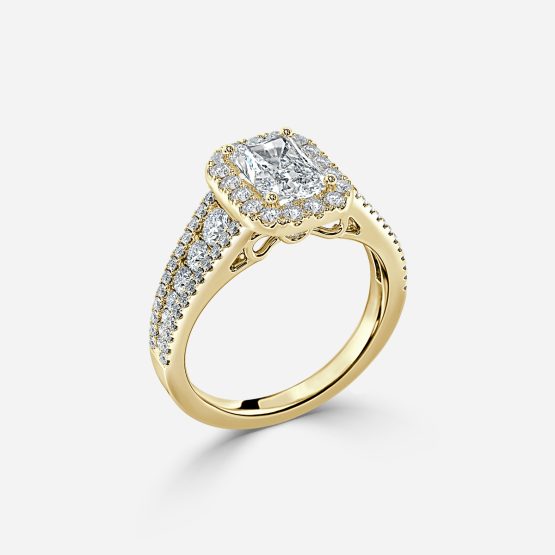 Dalia Radiant Halo Engagement Ring