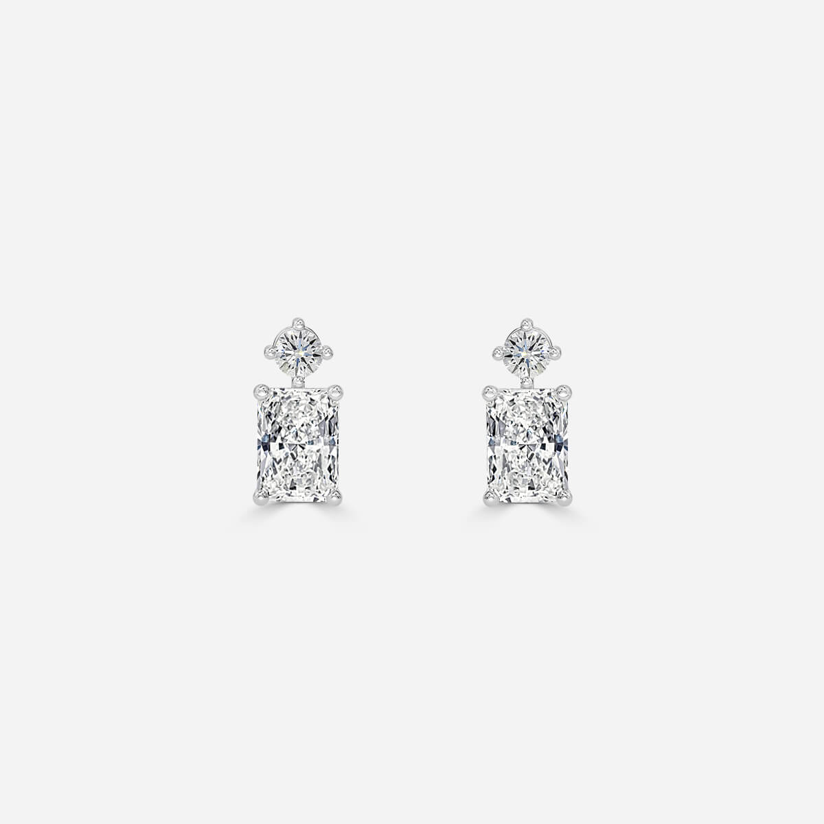 Radiant Lab Grown Diamond Drop Earrings