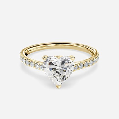 Favian Heart Diamond band Engagement Ring