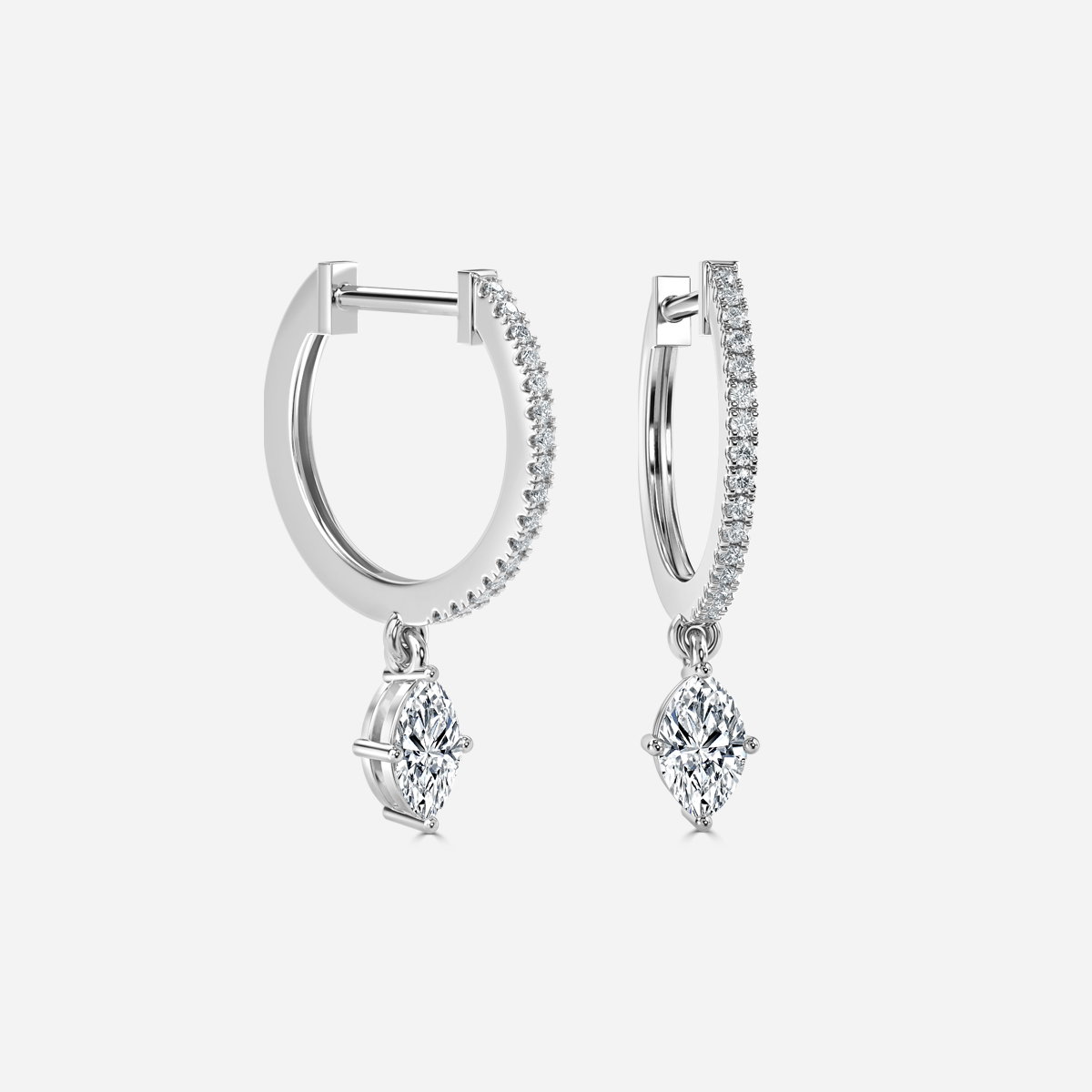 Rama Marquise Lab Grown Diamond Hoop Earrings