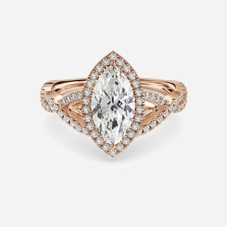 Victoria Marquise Diamond Halo Engagement Ring