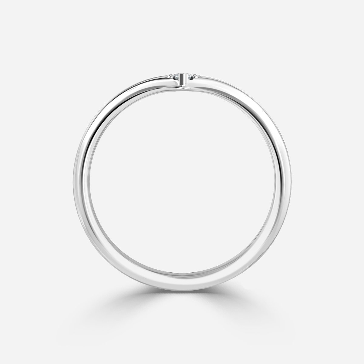 Willow Round Lab Grown Diamond Wishbone Wedding Ring