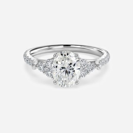Alexandra Oval Three Stone Engagement Ring