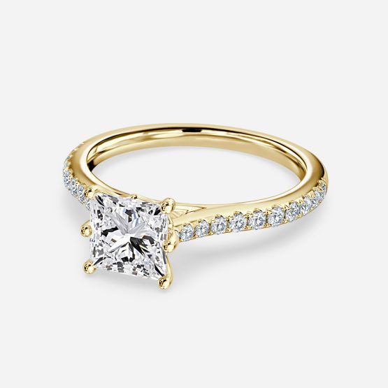 Shyam Princess Diamond Band Engagement Ring