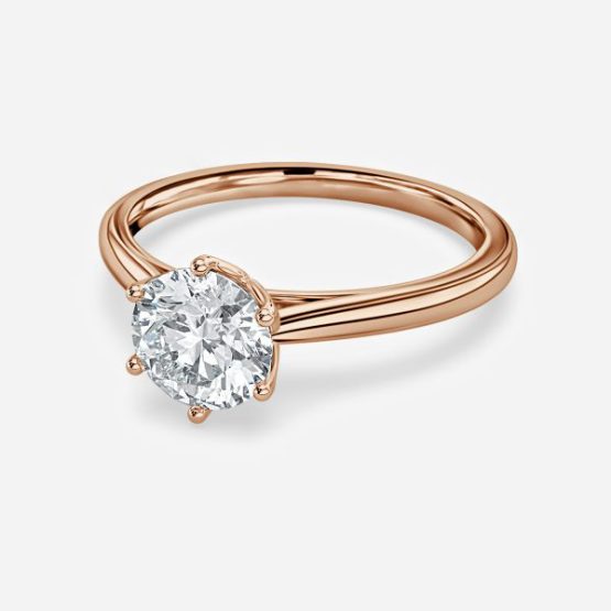Perion Round Solitaire Engagement Ring