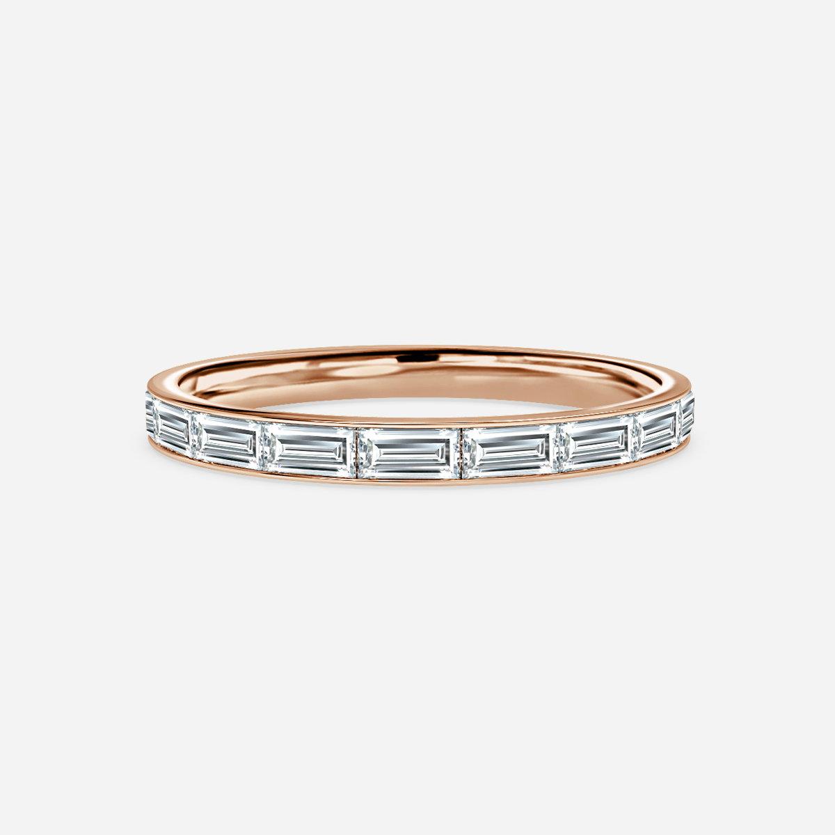 Baguette Lab Grown Diamond Channel Set Full Eternity Wedding Band