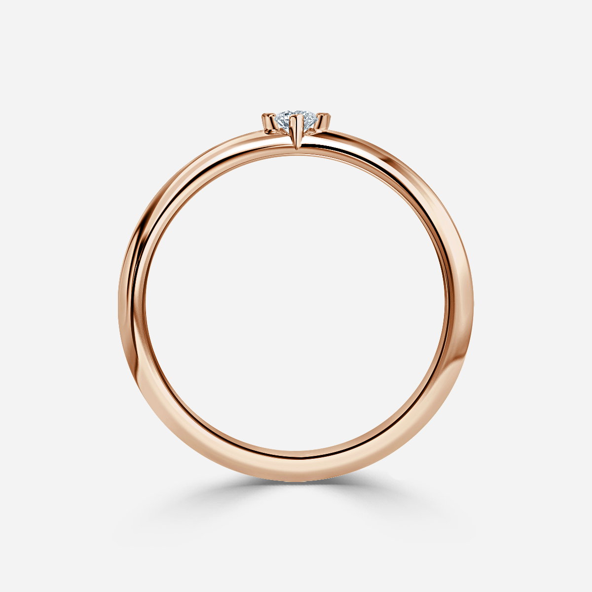 Single Round Lab Grown Diamond Solitaire Wedding Ring