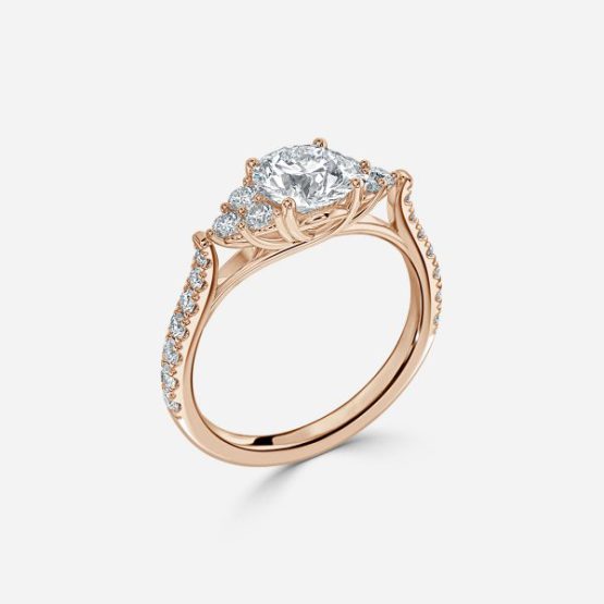 Elizabeth Round Three Stone Engagement Ring