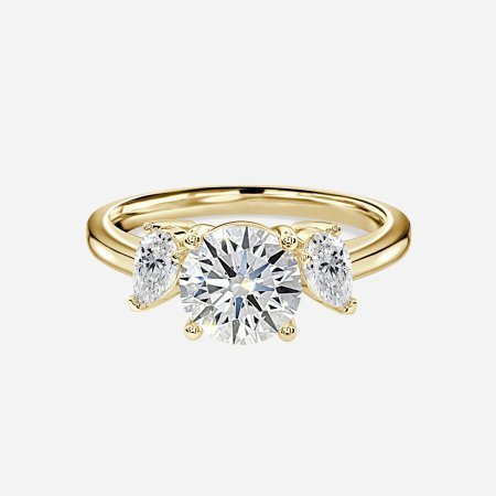 Freya Round Three Stone Engagement Ring