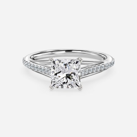 Heni Princess Diamond Band Engagement Ring