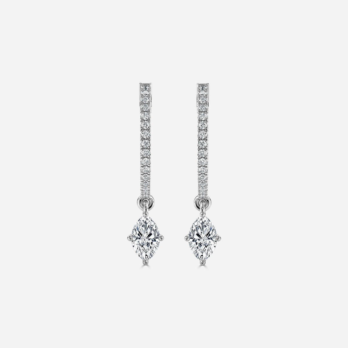 Rama Marquise Lab Grown Diamond Hoop Earrings