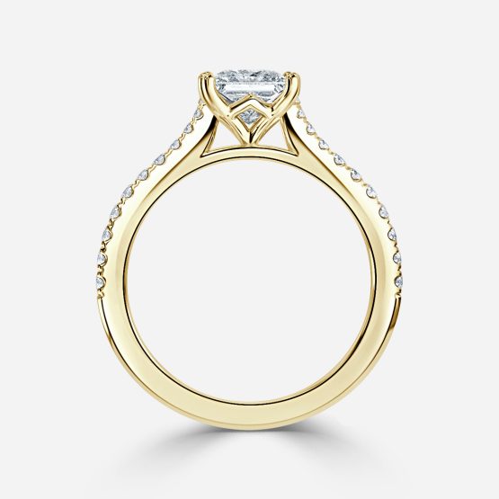 Shyam Princess Diamond Band Engagement Ring