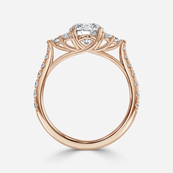 Elizabeth Round Three Stone Engagement Ring