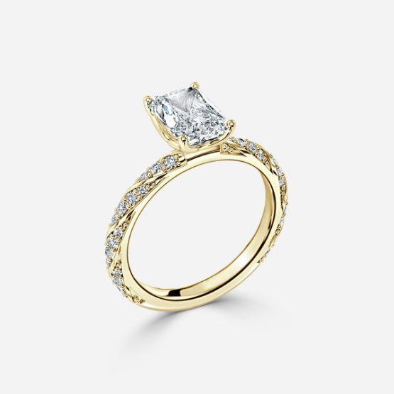 Serena Radiant Diamond Band Engagement Ring