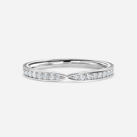 0.54ct York Wedding Ring In 14k White Gold (Ring Size 4.50)