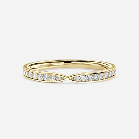 0.14ct York Wedding Ring In 14K Yellow Gold (US Size: 5.25)