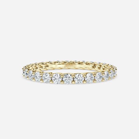 3.00ct Rozen Round Diamond Wedding Ring In 14K Yellow Gold (US Size: 5.5)