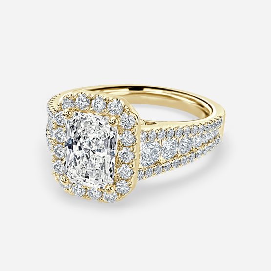 Dalia Radiant Halo Engagement Ring
