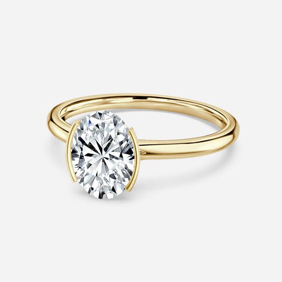 Augusta Oval Bezel Engagement Ring