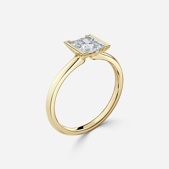 Augusta Princess Bezel Engagement Ring