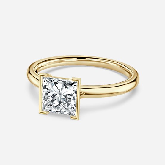 Augusta Princess Bezel Engagement Ring