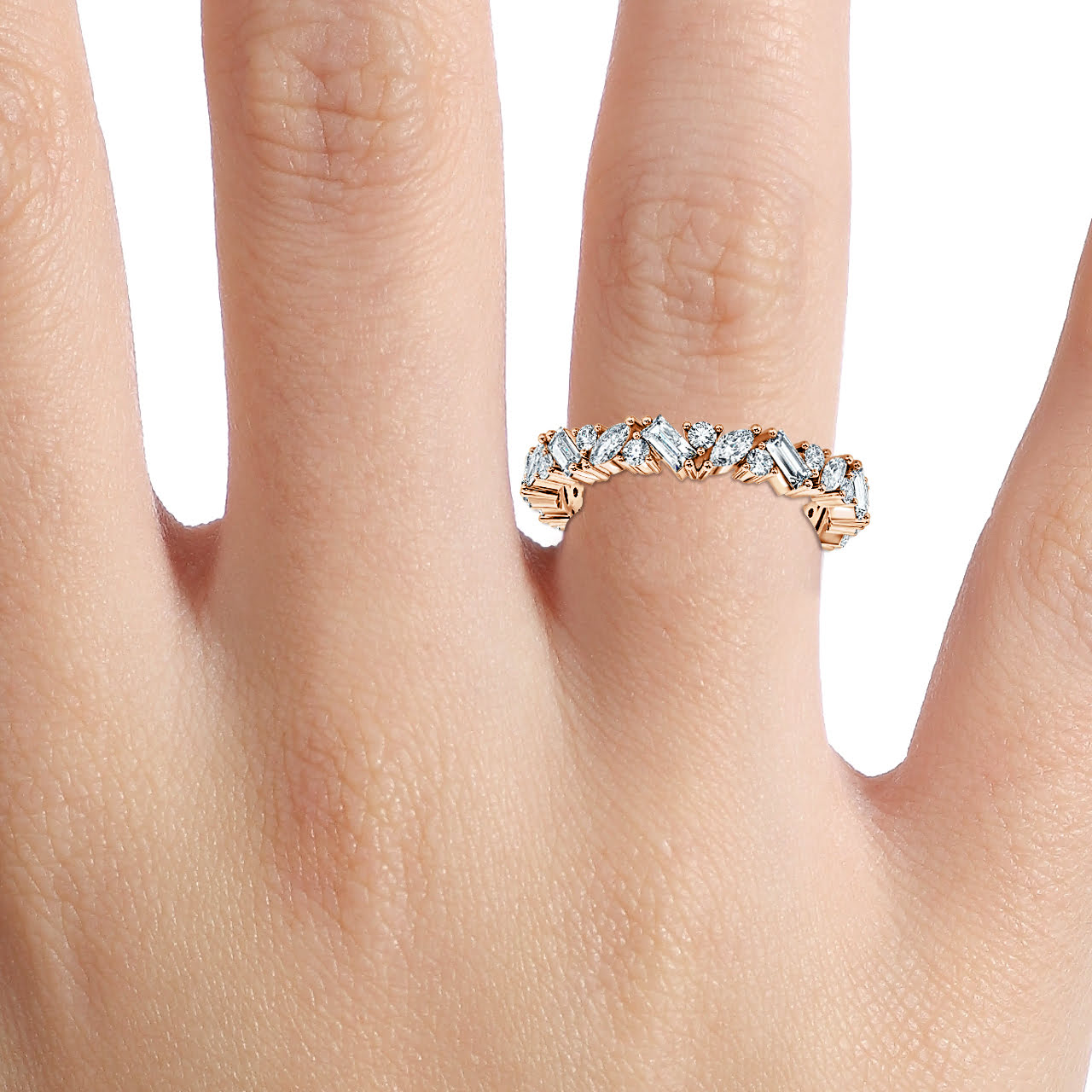 Piatta Mixed Shape Lab Grown Diamond Stackable Wedding Ring
