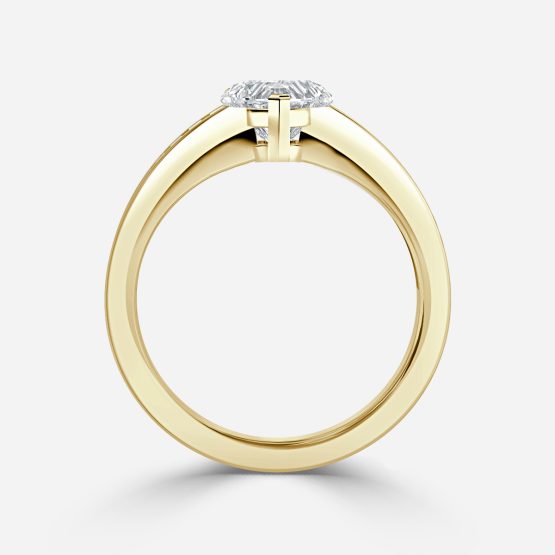 2.54ct Octavia Heart Unique Engagement Ring In 14K Yellow Gold (US Size: 5)