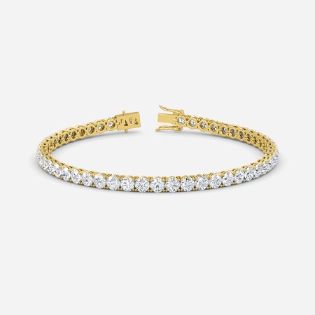 2.05ct Round Lab Diamond Tennis Bracelet 18 Yellow Gold (7 inches)