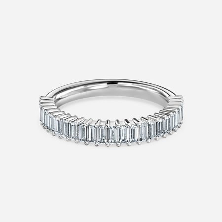 0.92ct Matic Anniversary Wedding Ring In 14K White Gold (US Size: 4.75)