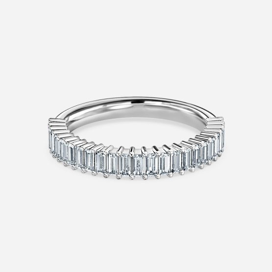 0.92ct Matic Anniversary Wedding Ring In 14K White Gold (US Size: 4.75)