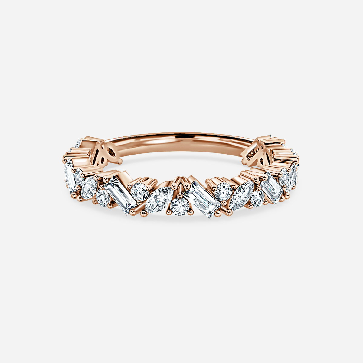 Piatta Mixed Shape Lab Grown Diamond Stackable Wedding Ring
