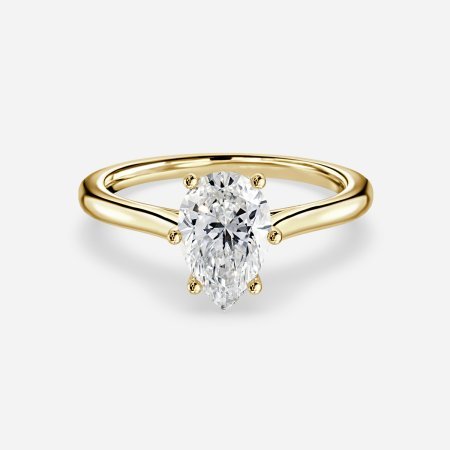 Nimi Plain Pear Solitaire Engagement Ring