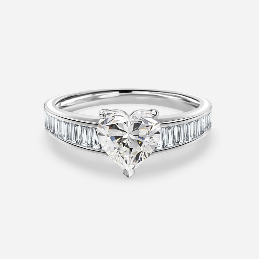 Octavia Heart Lab Created Diamond Unique Engagement Ring
