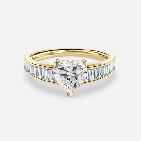 2.54ct Octavia Heart Unique Engagement Ring In 14K Yellow Gold (US Size: 5)