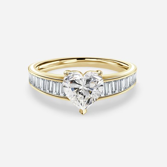 2.54ct Octavia Heart Unique Engagement Ring In 14K Yellow Gold (US Size: 5)
