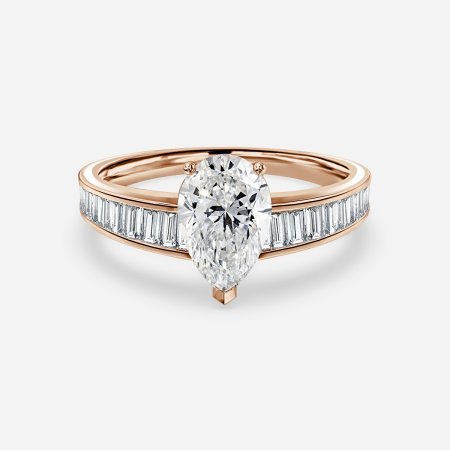 Vri Pear Diamond Unique Engagement Ring