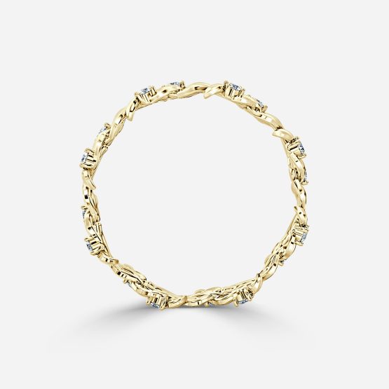 0.20ct Ivy Diamond Wedding Ring In 14K Yellow Gold (US Size: 8.25)