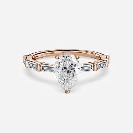 Kate Pear Diamond Band  Engagement Ring