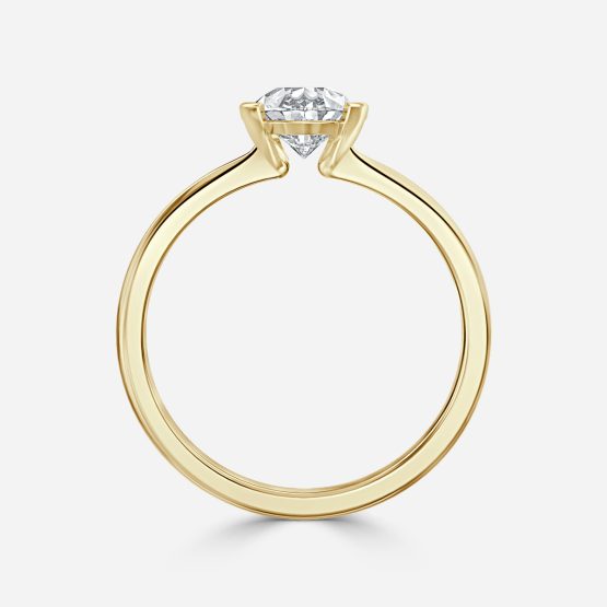 Augusta Pear Bezel Engagement Ring