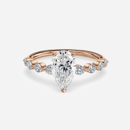 Vivian Pear Diamond Unique Engagement Ring