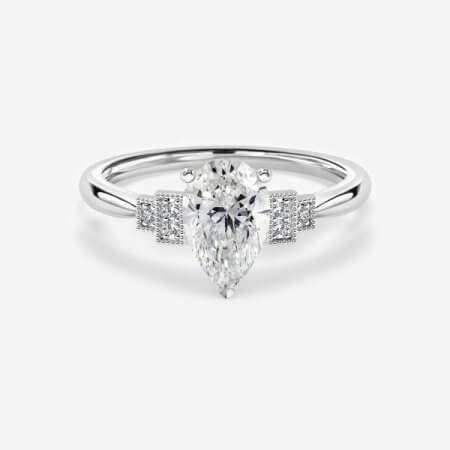 Fiona Pear Three Stone Engagement Ring