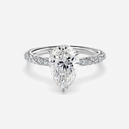 Serena Pear Diamond Band Engagement Ring