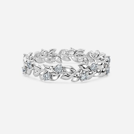0.20ct Ivy Diamond Wedding Ring In 14K White Gold (US Size: 4)