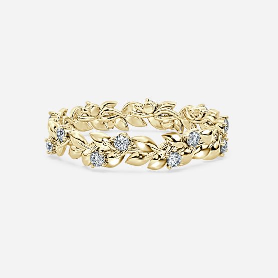 0.20ct Ivy Diamond Wedding Ring In 14K Yellow Gold (US Size: 8.25)